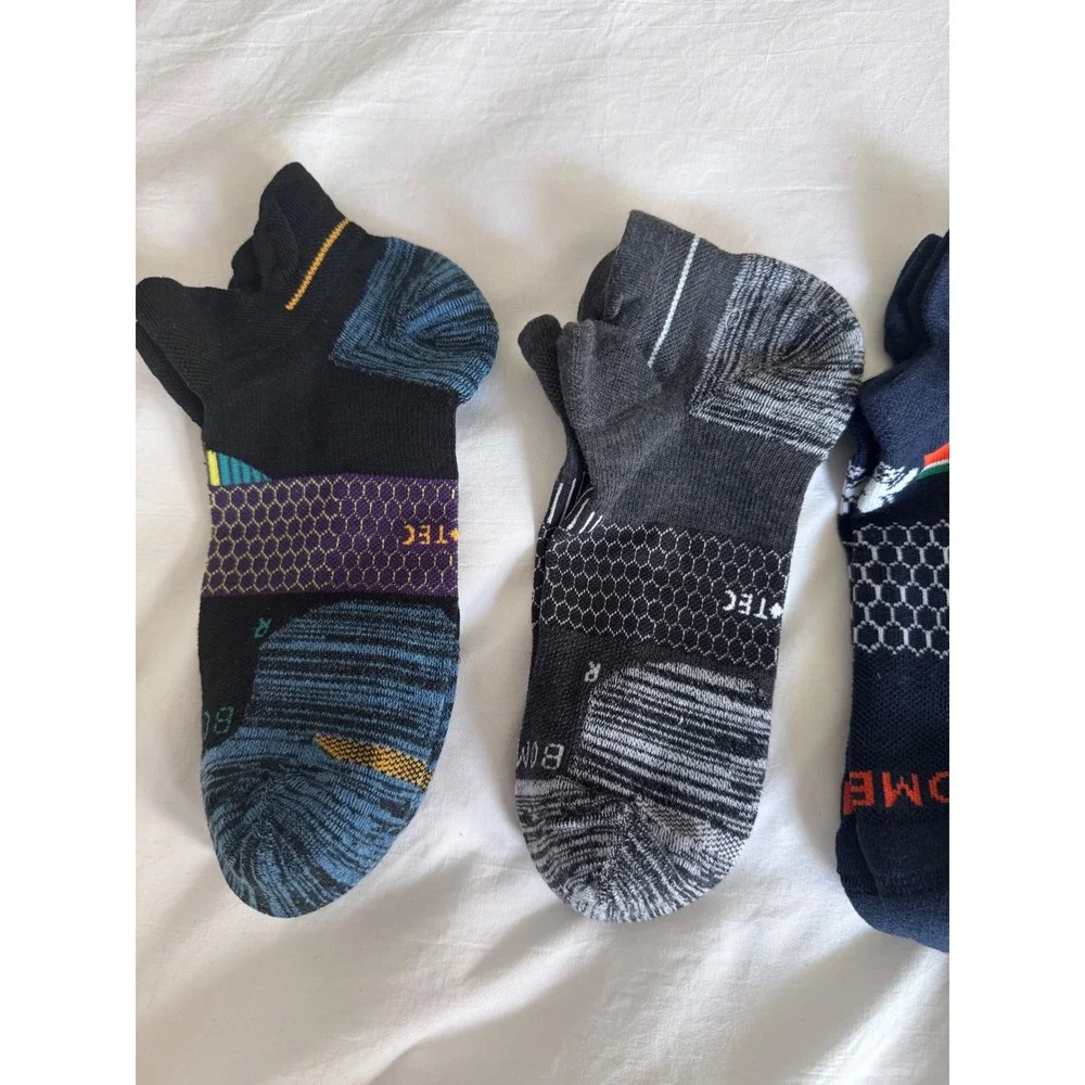 Bombas 4 Pairs Unisex Honeycomb Ankle Socks Size LARGE NWOT